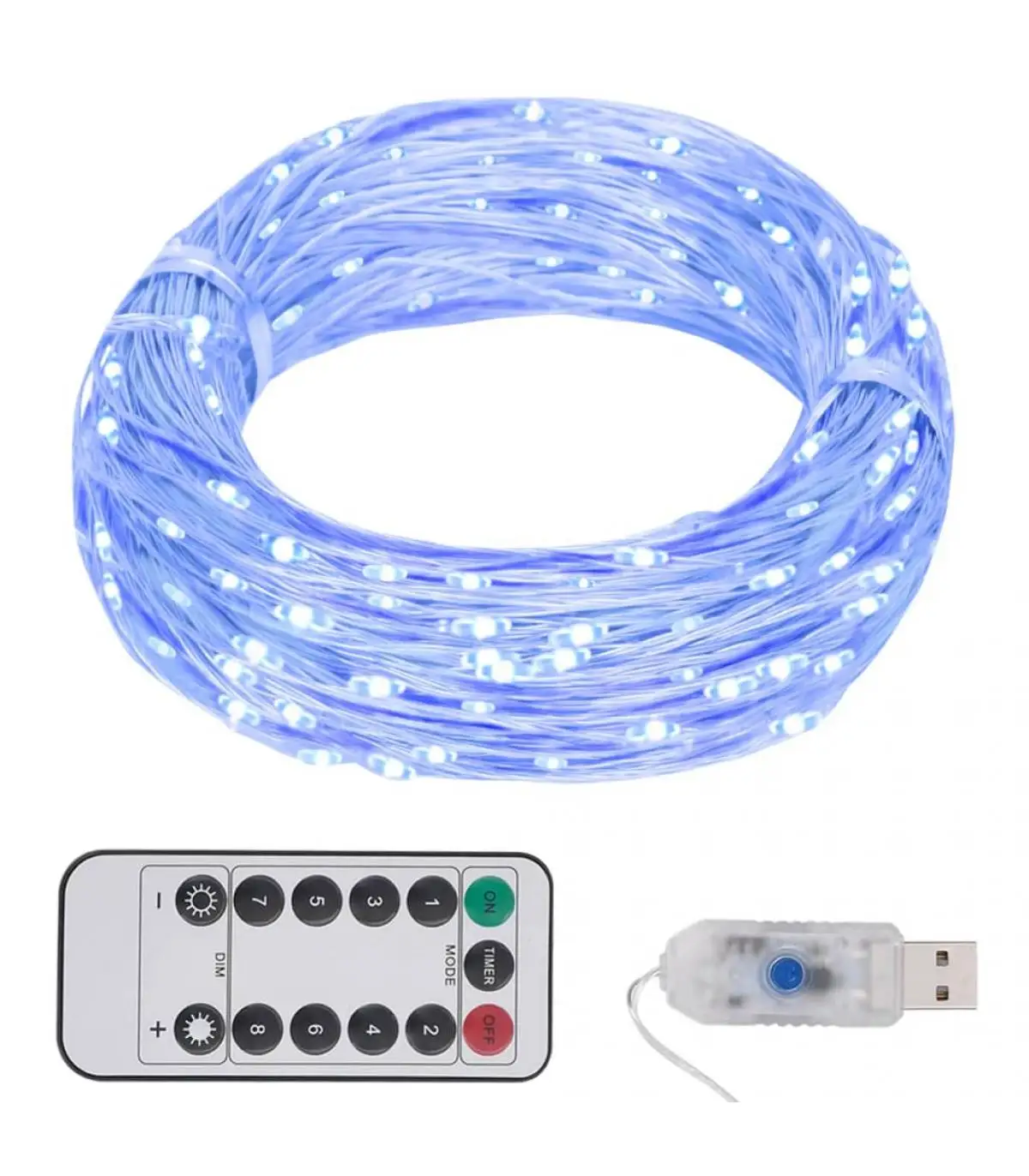 Christmas lights light strip with 150 blue LEDs 15 m