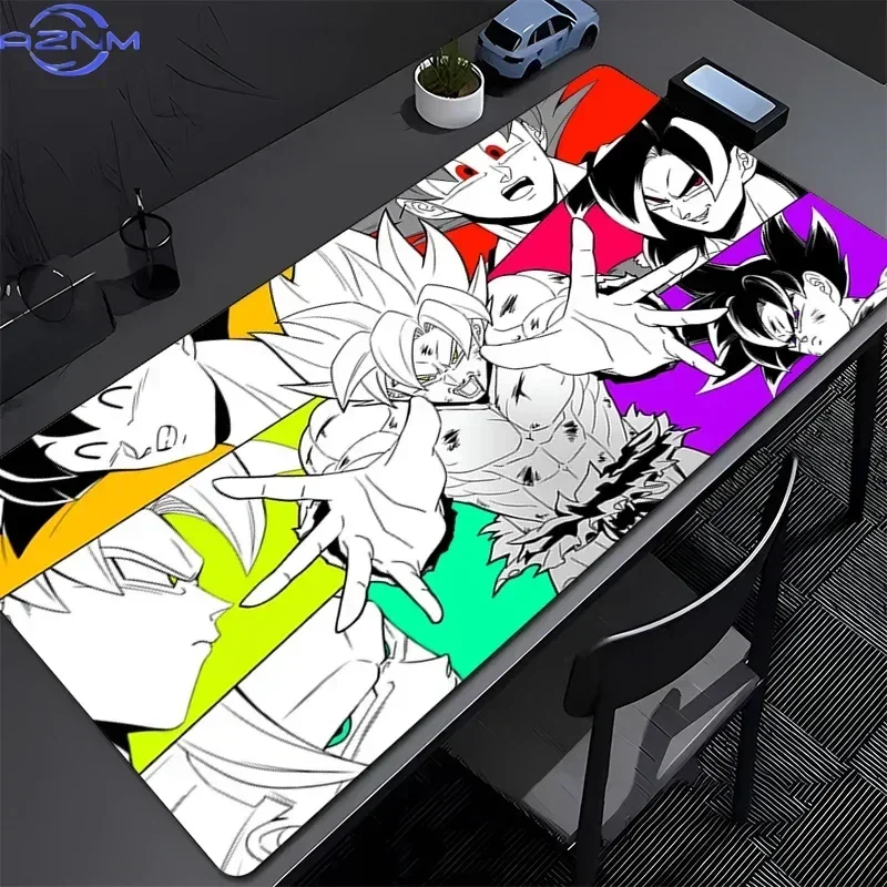 Anime Saiyan Character Color Block Comic Art Mouse Pad, Rubber Non-Slip Base, Smooth Surface for Computer Gaming and Desktop Key