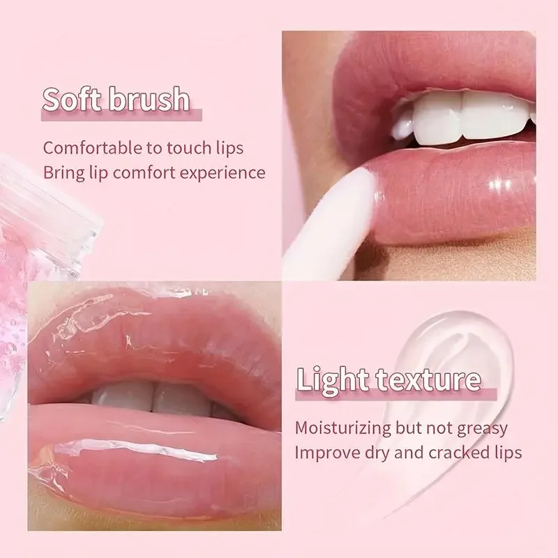 Balsamo liquido idratante a lunga durata con lucidalabbra ad alta lucentezza e effetto rimpolpante idratante