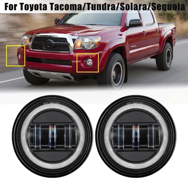 

Светодиодный Противотуманные фары с дневным ходом светильник DRL для Toyota Tacoma 2005-2011/Tundra 2007-2013/Solara 2004-2006/Sequoia 2008-2015