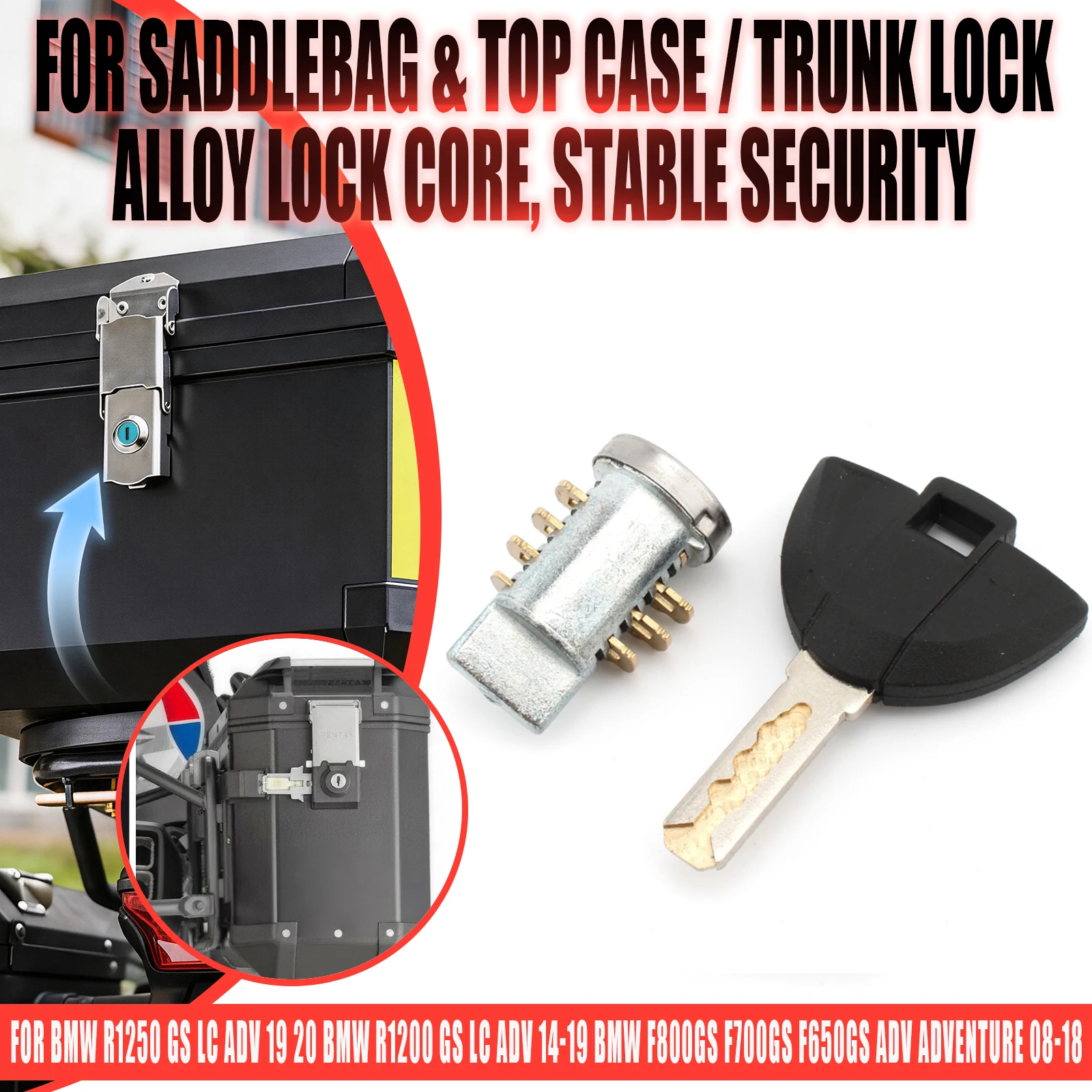 For BMW R1200GS R1250GS F800GS F750GS S1000RR S1000RGS Motorcycle Trunk Lock Cylinder Cam Locks Core Plug Key Set