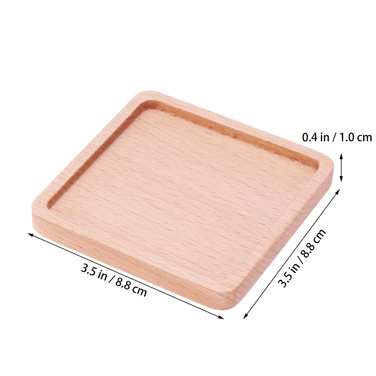 

4 Pcs Wooden Coasters Simple Square Eco Friendly Insulation Mats for Coffee Mugs Cups Hot Pots Teapots Water Resistant Stain
