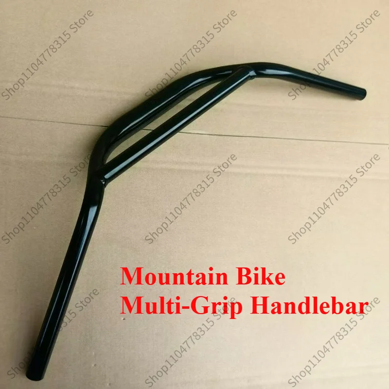 31.8mm Gloss Black Anodized Aluminum MTB Riser Handlebar, Comfort Reinforced Bicycle Upgrade Part