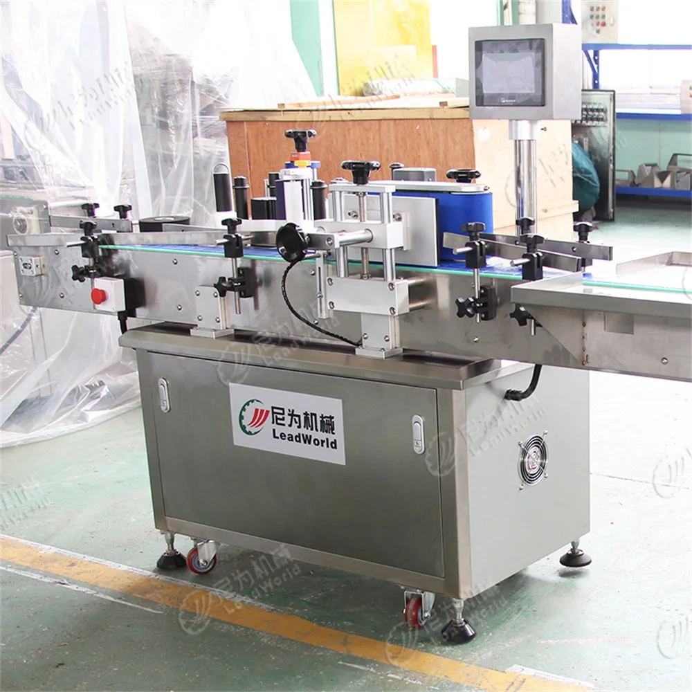 LWT Economic Automatic Round Bottle Labeling Machine for Glass Metal & Paper Labels High Productivity