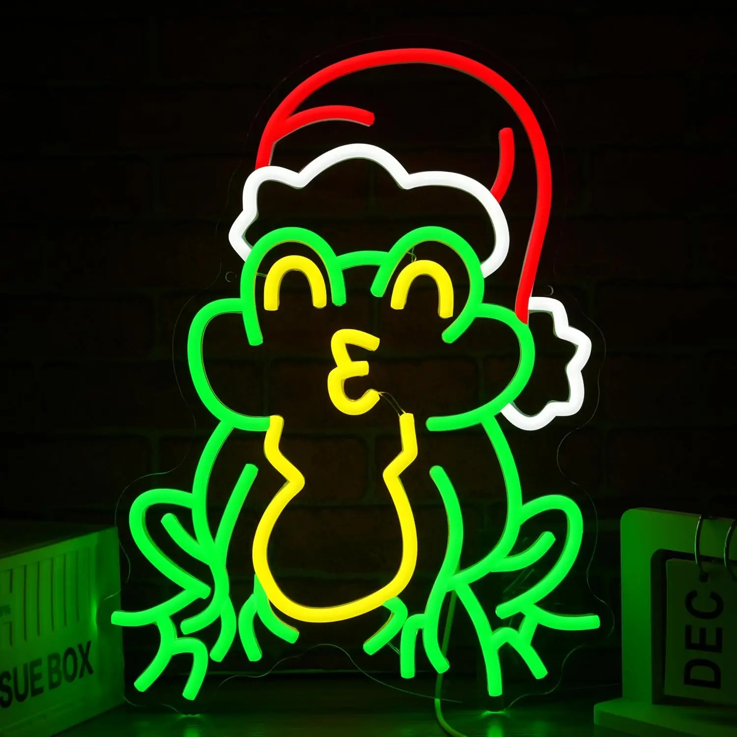 enseigne-neon-grenouille-motif-chapeau-de-pere-noel-lumiere-led-neon-pour-chambre-d'enfant-decoration-de-fete-a-la-maison-bar-cadeau-alimentee-par-usb-veilleuse