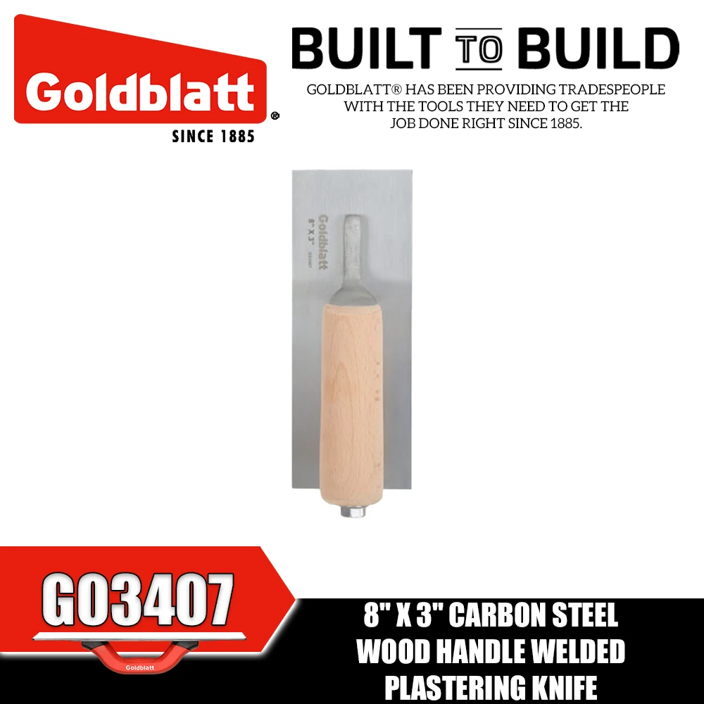GOLDBLATT G06531 G06527 G06948 G06949 G06512 G03407 Wood-Handle Finishing Trowel Putty Knife Construction Tools