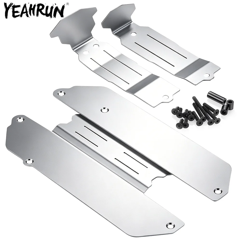 YEAHRUN Stainless Steel Chassis Armor Protection Skid Plate for 1/16 Traxxas Mini slash RC Model Car Parts
