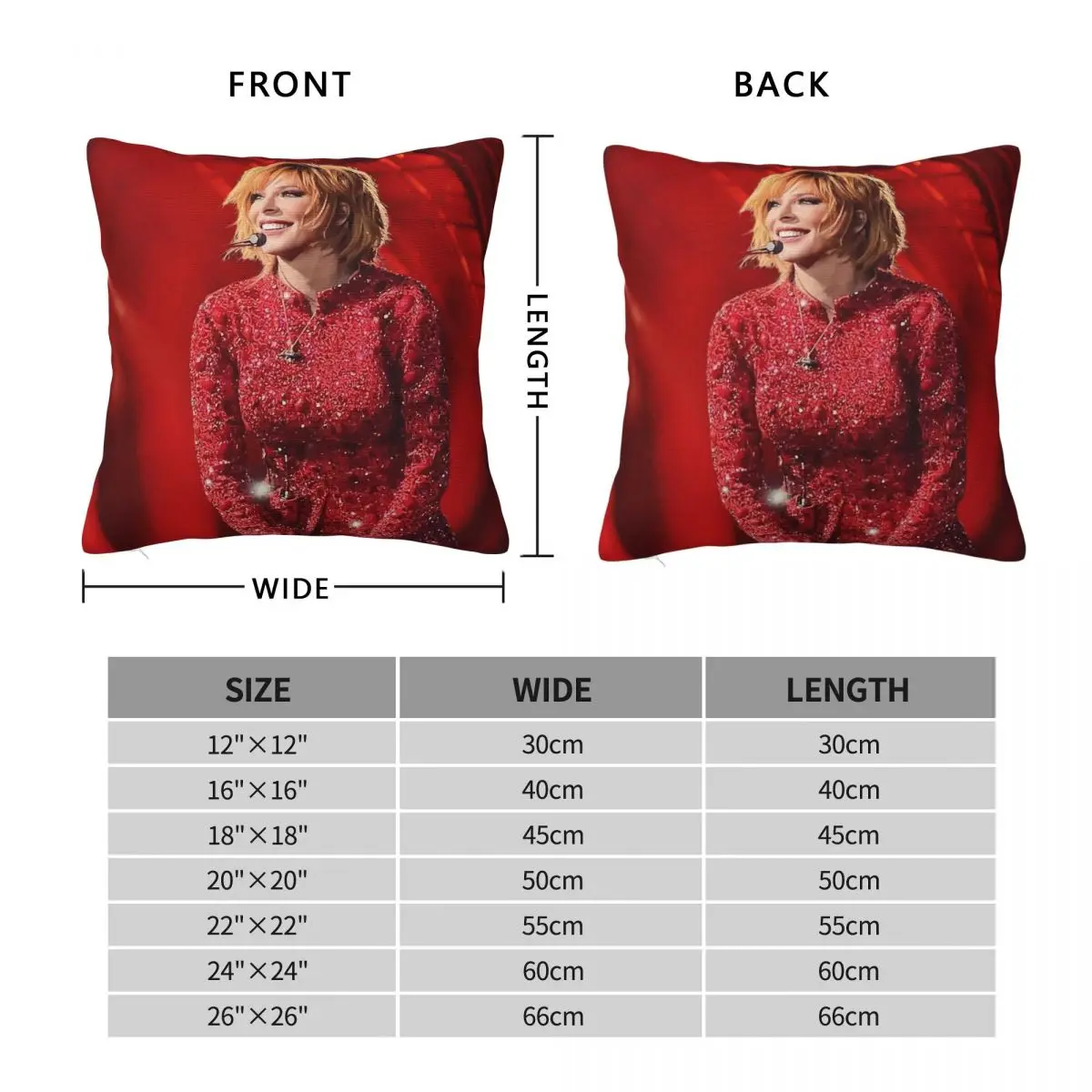 Mylﾨne Farmer 2023 Nevermore Square Pillowcase Polyester Linen Velvet Creative Zip Decor Bed Cushion Case