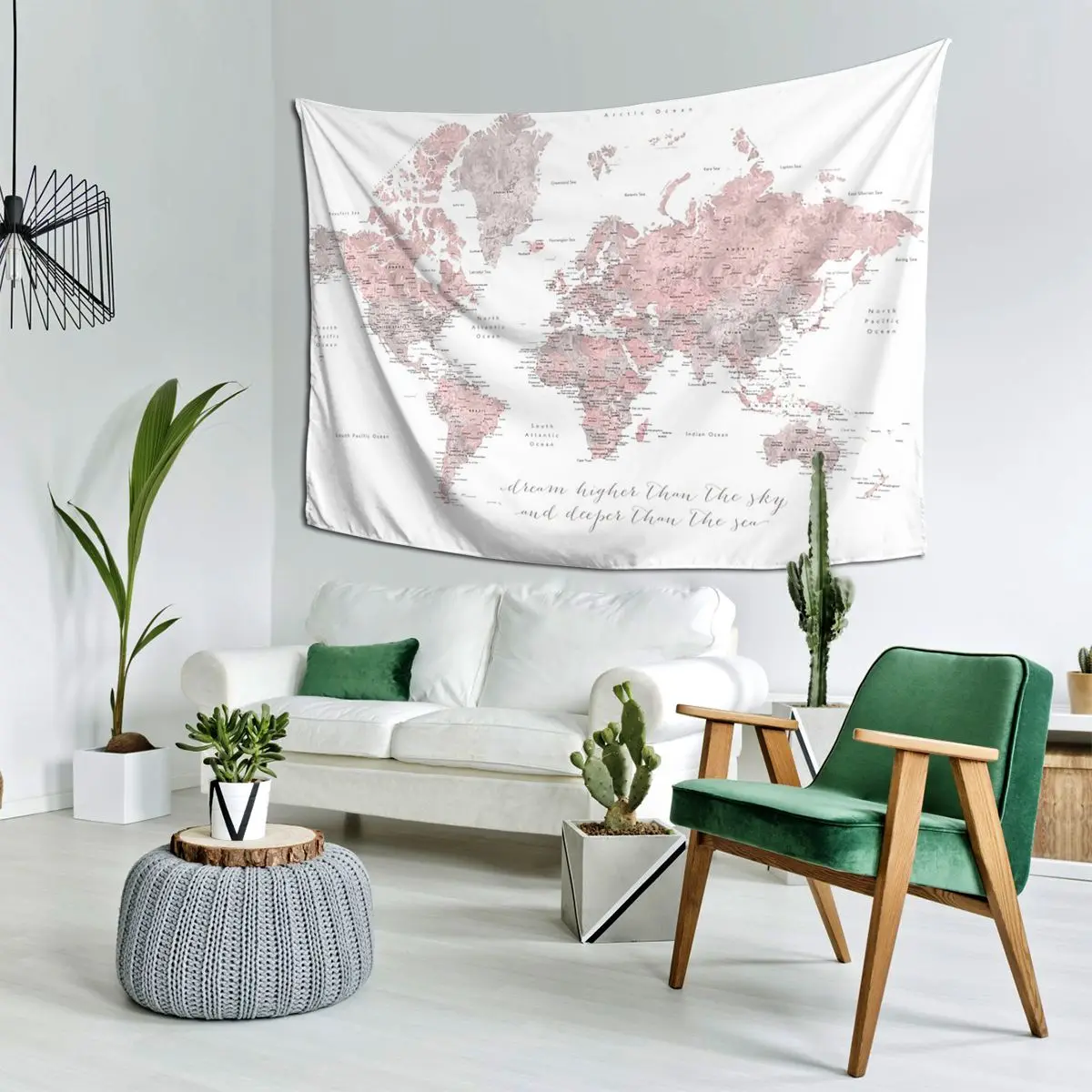

Вдохновляющая акварельная карта мира с городами, гобелен, декор, художественные эстетические гобелены для спальни, дома, настенная ткань, настенная подвеска
