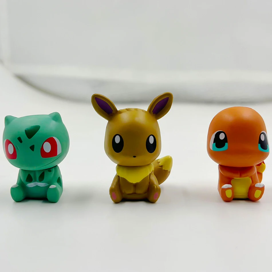 6Pcs Pokemon Figure Pikachu Charmander Squirtle Anime Cartoon Doll Toys for Adults Action Figure Toy