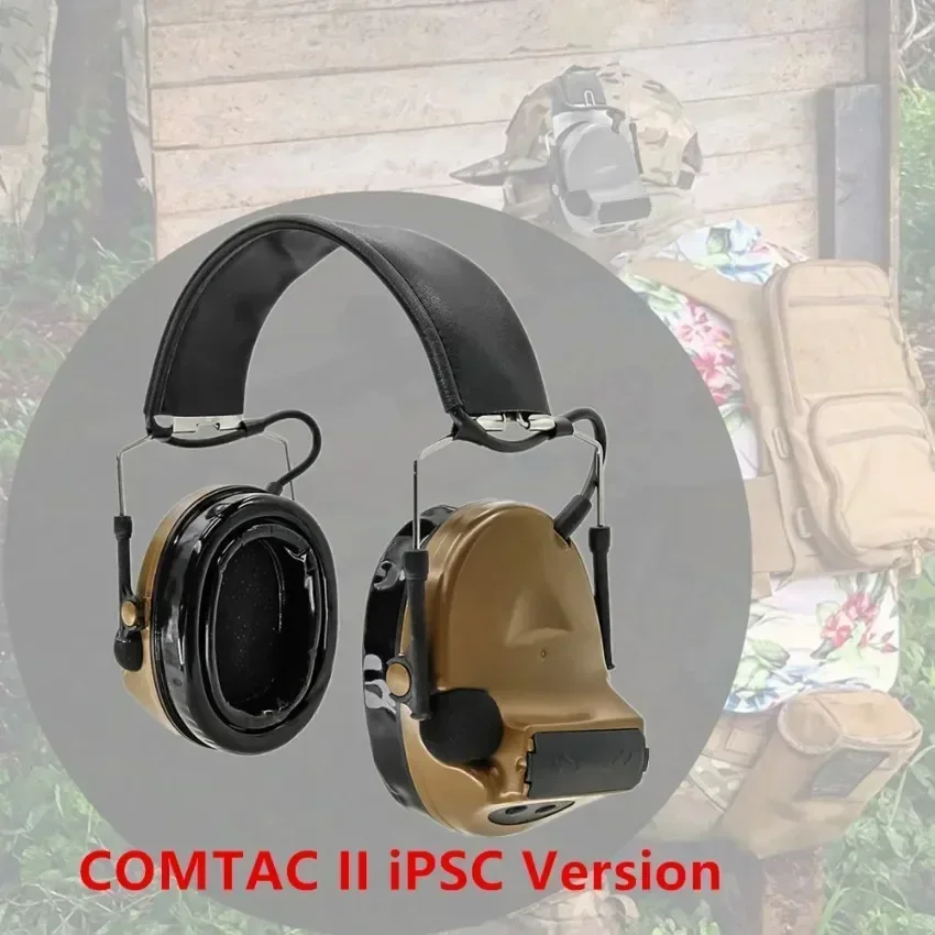 Tactical Headset Military TSCII IPSC Hearing Protection Shooting Headphone No Mic Silicone Electronic Earmuff TacticalC2 Headset