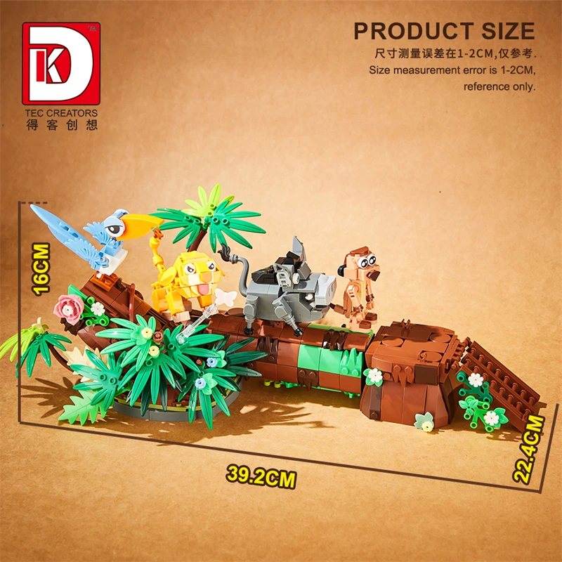 MOC-décennie s de construction d'animaux 2 en 1, Royaume de la forêt, Cochon sauvage, Citron, Renard, Tigre, Briques, Jouets, Cadeaux de Noël, Mode, Nouveau, 6028, 868 pièces