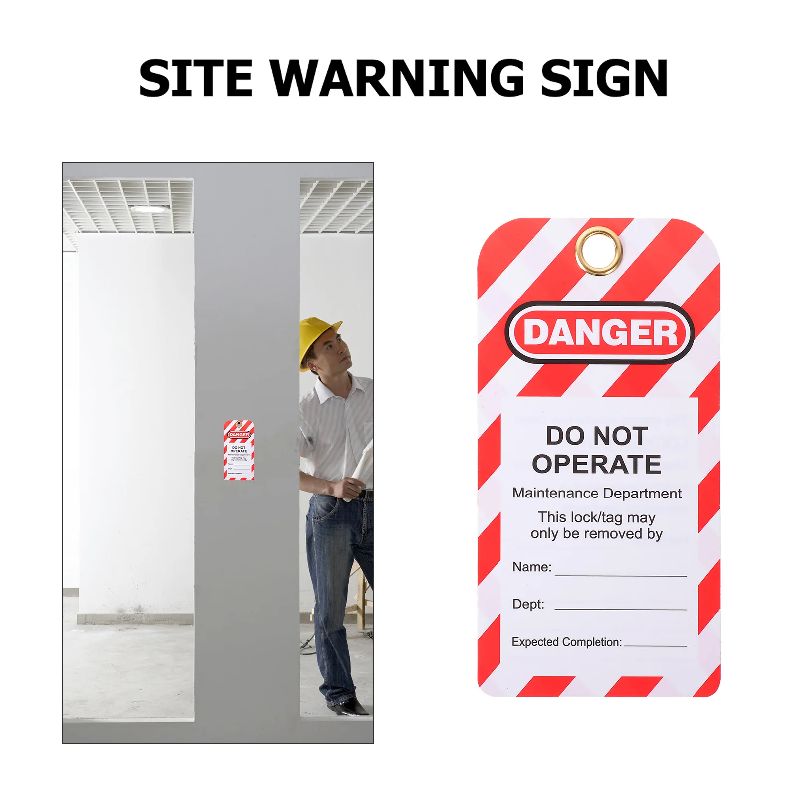 

10Pcs Safety Warning Tags Do Not Operate Hanging Tags for Equipment Repair Factory Workshop Prevention