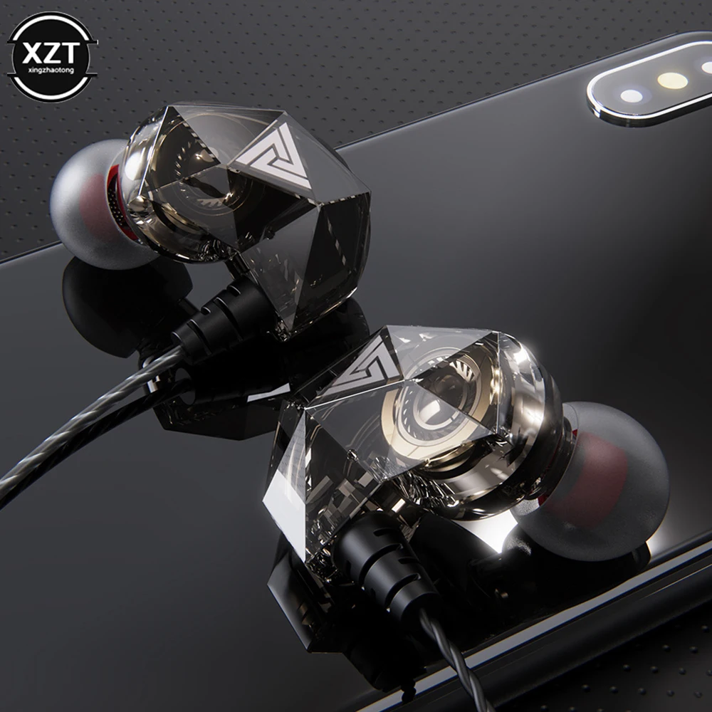 Portable In-Ear Earphones QKZ AK2 Fashion Heavy Bass Music Wired Earphones Sport Earpiece With Mic For Runing Earphones