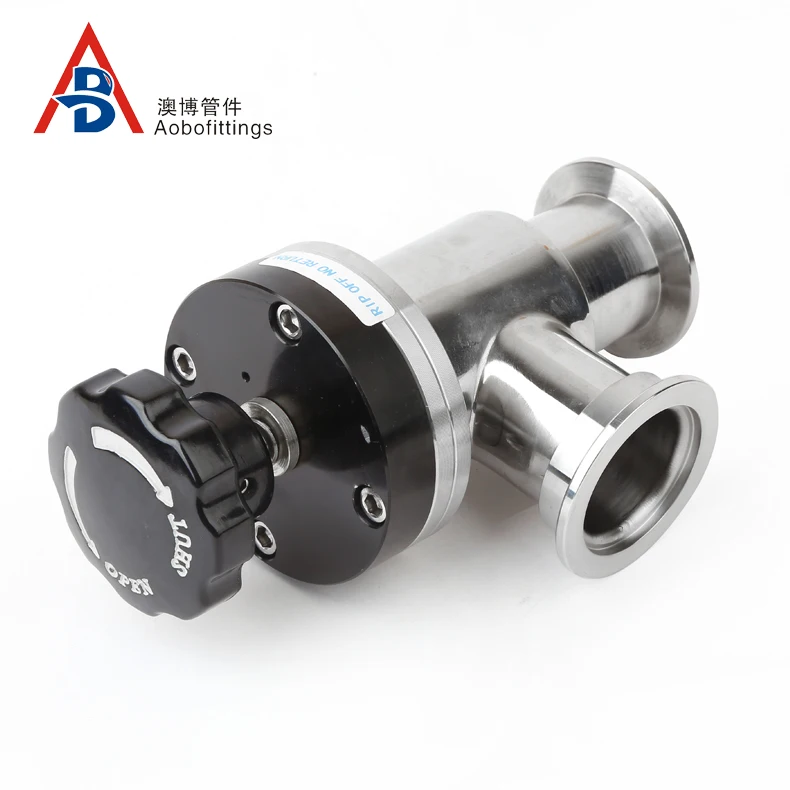 

L-type Manual High Vacuum Baffle Valve Angle Valve Vacuum Flapper Valve Gas Safety Valve Stainless Steel KF16 KF25 KF40 KF50