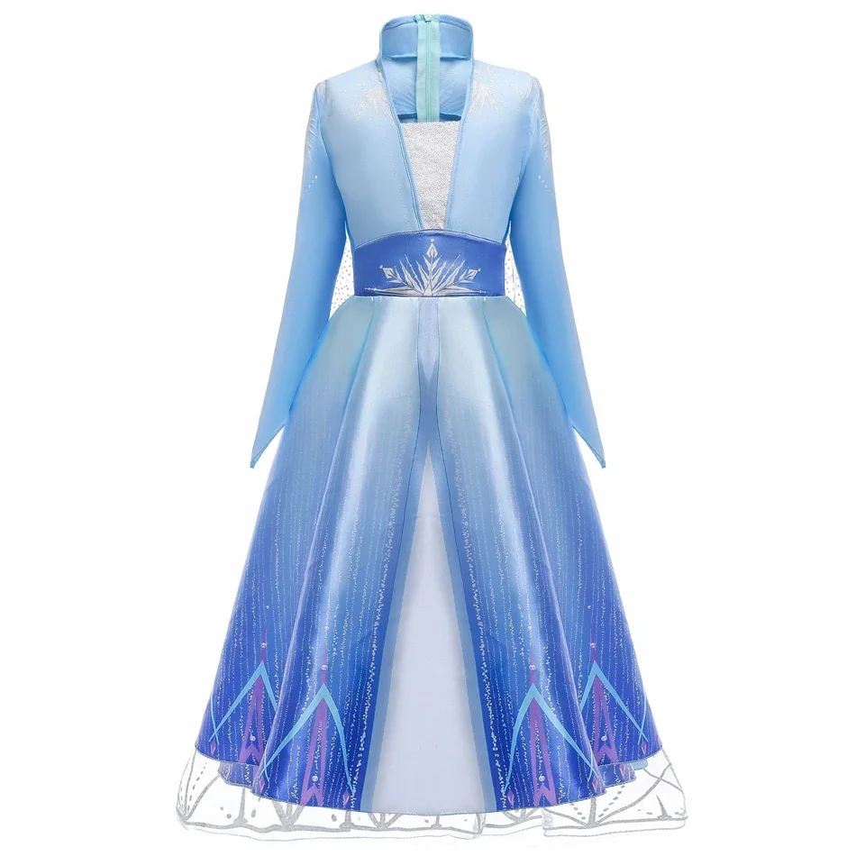 Frozen Elsa Anna Princess Girls Birthday Snow Queen Dress Kids Role Play Halloween Carnival Party Cosplay Costume