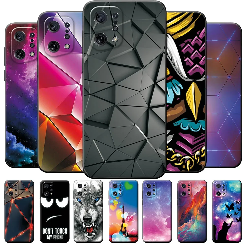 For Oppo Find X5 Case for Oppo Find X5 Lite Phone Cover Soft Silicone Fashion TPU Back Case on Find X5 Pro X 5 Protective Bumper