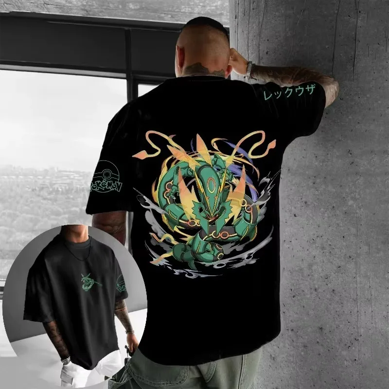 pokemon-joint-camiseta-animacao-2025-verao-novos-homens-estilo-de-rua-oversized-casual-wear-impresso-versao-solta-topo-de-manga-curta