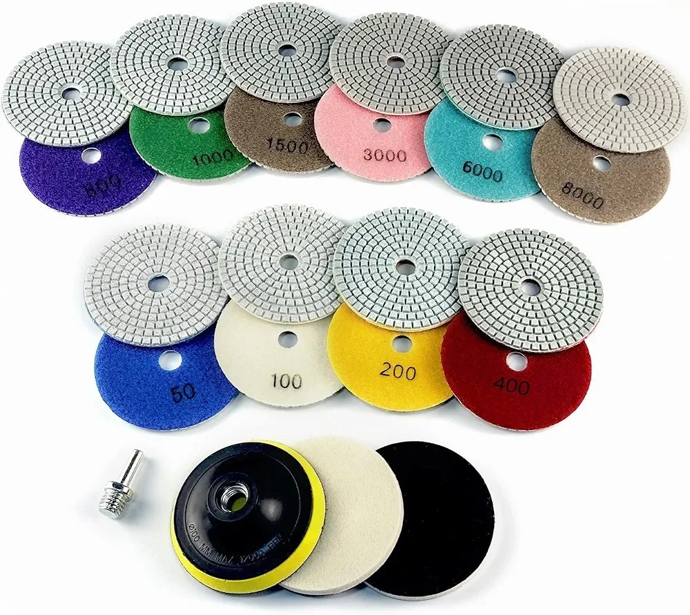 Stone Polishing Pad Water Grinding Set Diamond Grinding Marble Granite Polishing Pad