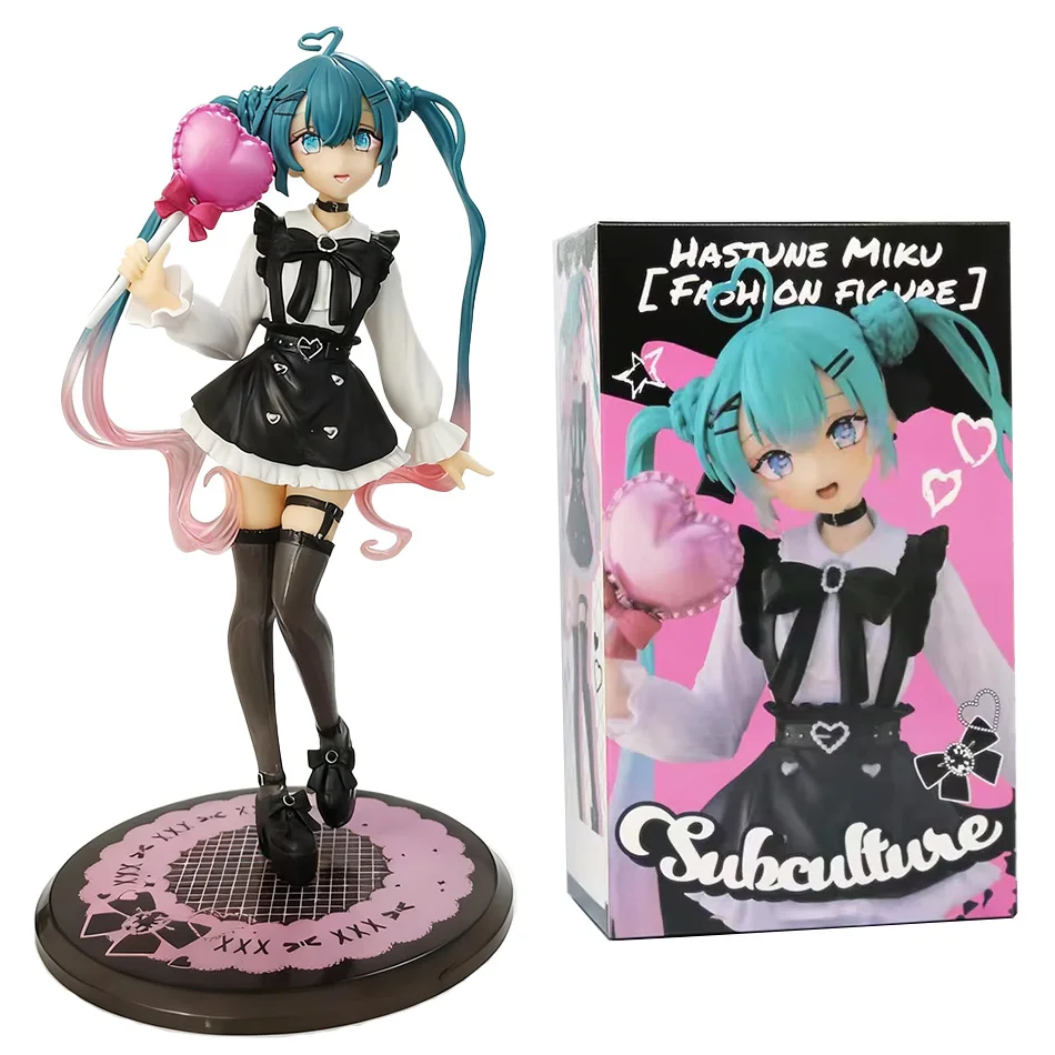 19cm Sexy Girl Hatsune Miku Anime Figure Fashion Subclture Miku Action Figure Room Decorations PVC Collection Model Doll Toys
