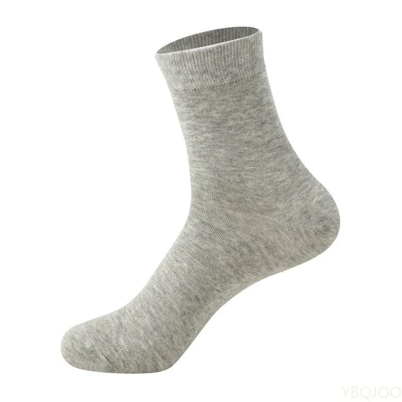

5 пар мужских хлопковых носков средней длины на осень-зиму, однотонные, новый стиль, удобные, непродуваемые, влагопоглощающие, повседневные носки