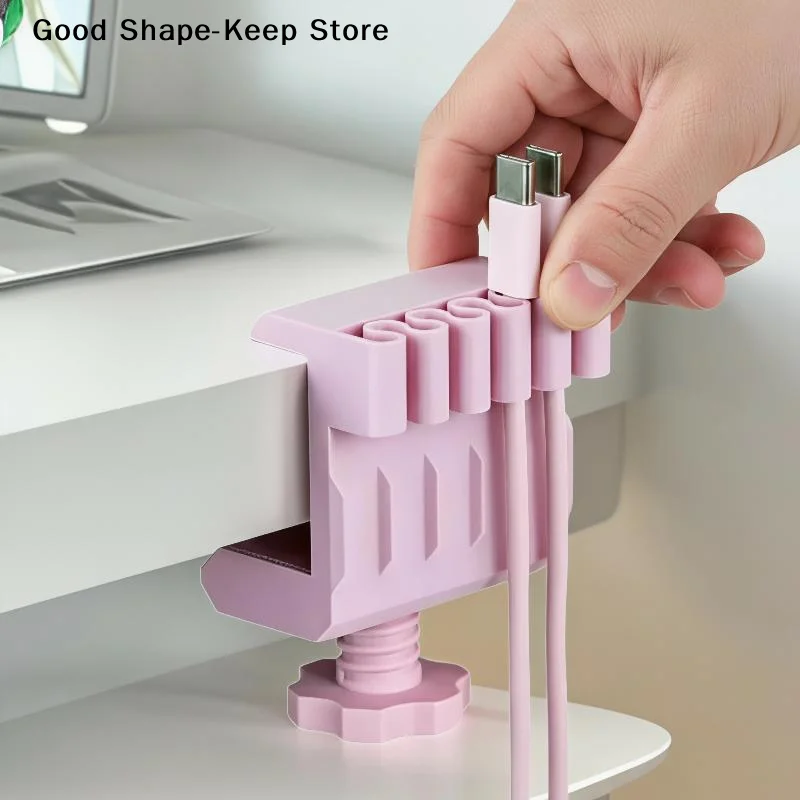 daily3D Printed PLA Traceless Desktop Cable Clip Eco Friendly Data Cable Organizer for Workstation Office Desk Wire Sorting