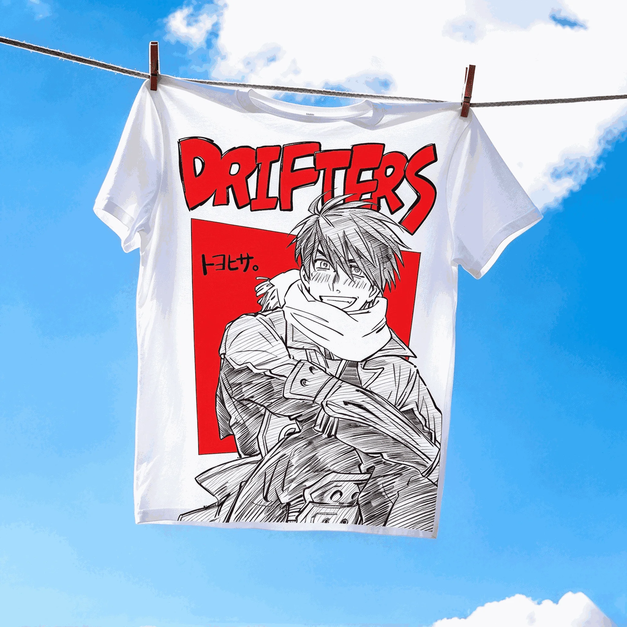 Drifters Oversized Unisex 2026 Vintage-Style Graphic Print T-shirts Streetwear Trendy Cotton Fashion Hip Hop high quality soft