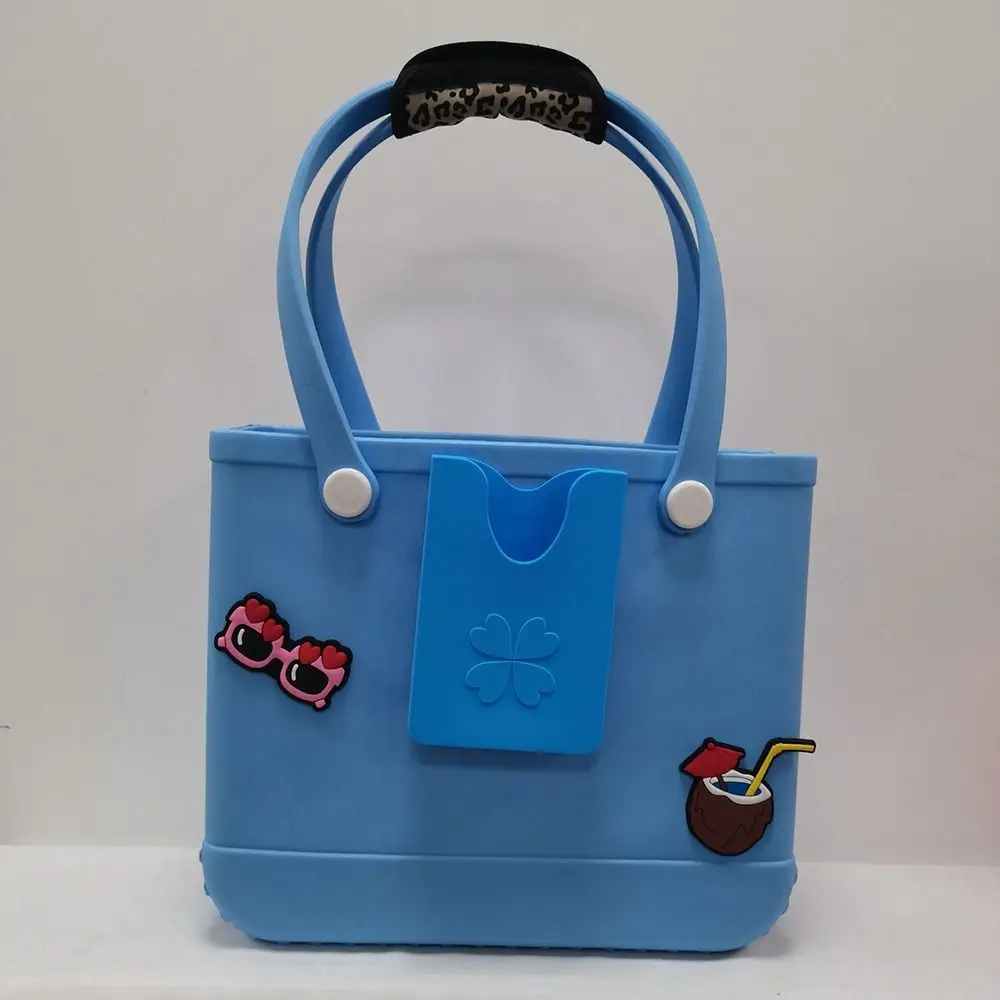 Bolsa de almacenamiento de silicona portátil, soporte suave y reutilizable para teléfono, conector de bolsa de playa para bolsa Bogg, accesorios para bolsa Bogg