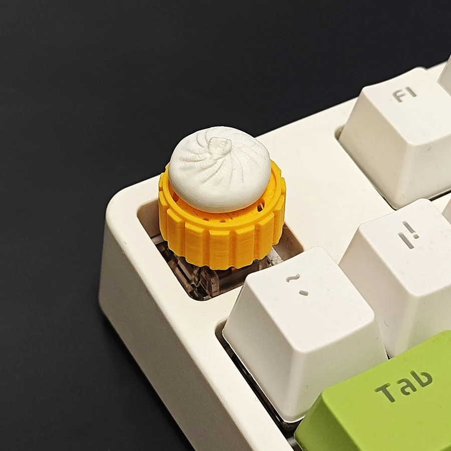 

Cute Stuffed Bun Keycap For Mechanical Keyboard Personality Artisan Key Caps 3D Magnetic Decorative Gifts
