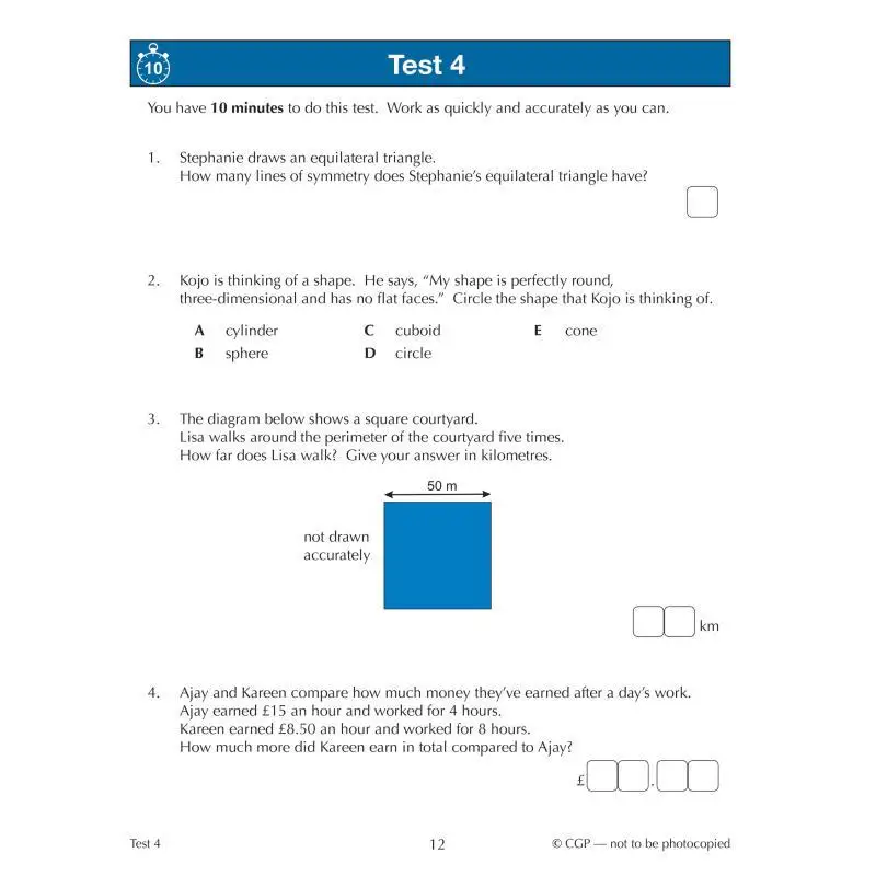 11 CEM اختبار 10 دقائق مشاكل الكلمات الرياضيات الذين تتراوح أعمارهم بين 910 مع طبعة عبر الإنترنت منشورات مجموعة التنسيق بين كتب CGP 9781789084412 #3