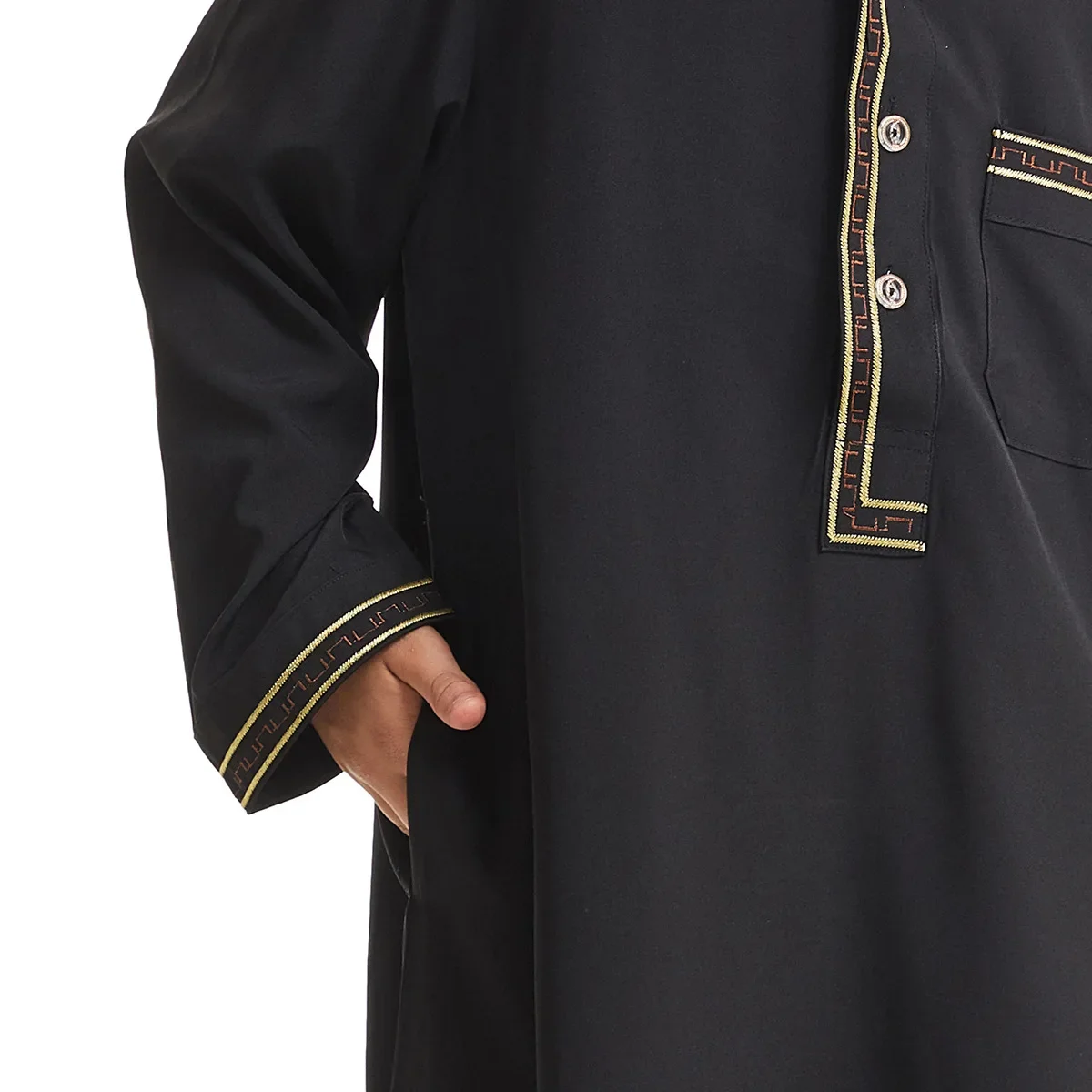 Muslim Boys Robe Gown Saudi Djellaba Pocket Arabia Abaya Kaftan Jubba Thobe Islam Eid Ramadan Djellaba Morocco Caftan Abayas