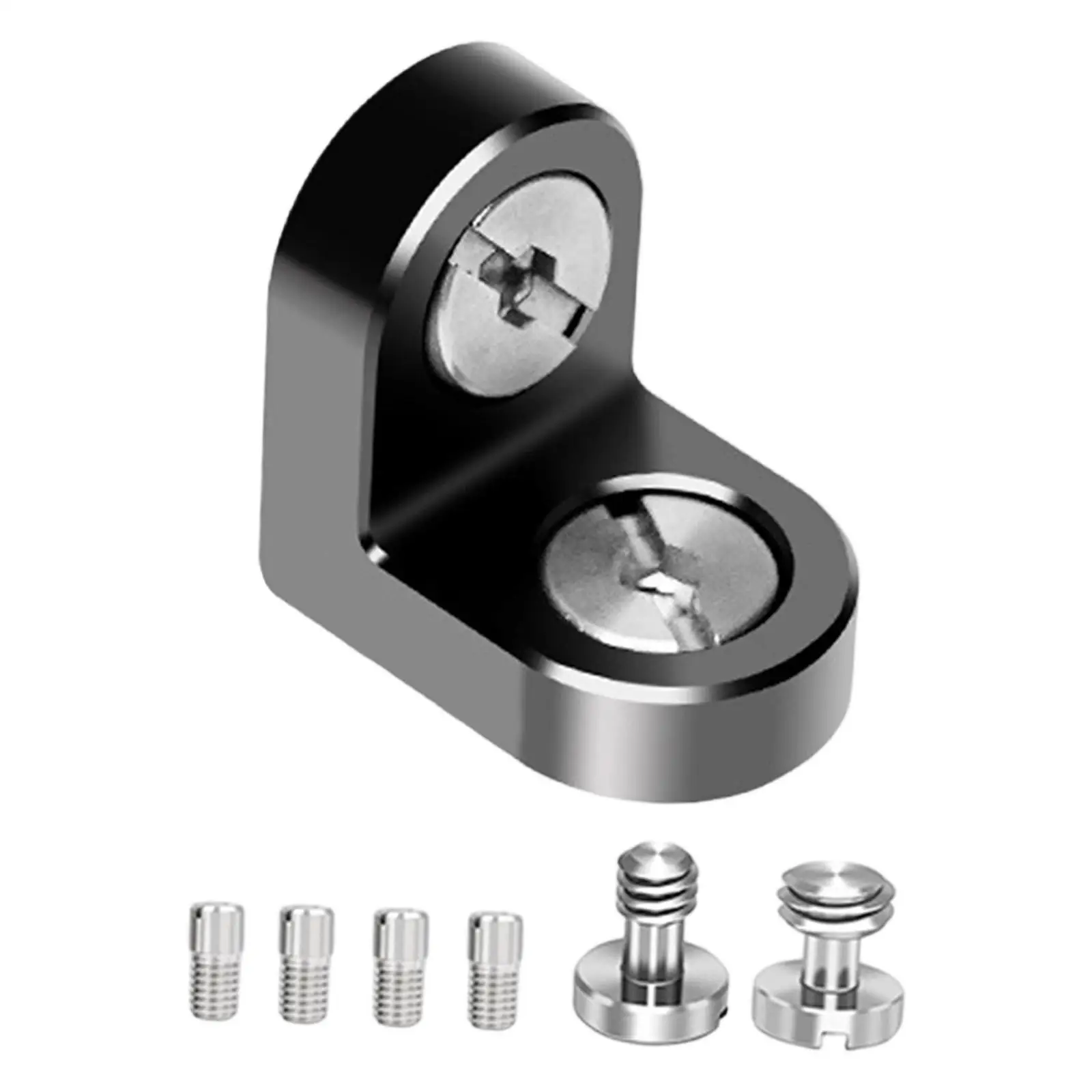 Staffa di estensione per montaggio ad angolo retto Foro di posizionamento per gabbia per fotocamera Lega di alluminio nera