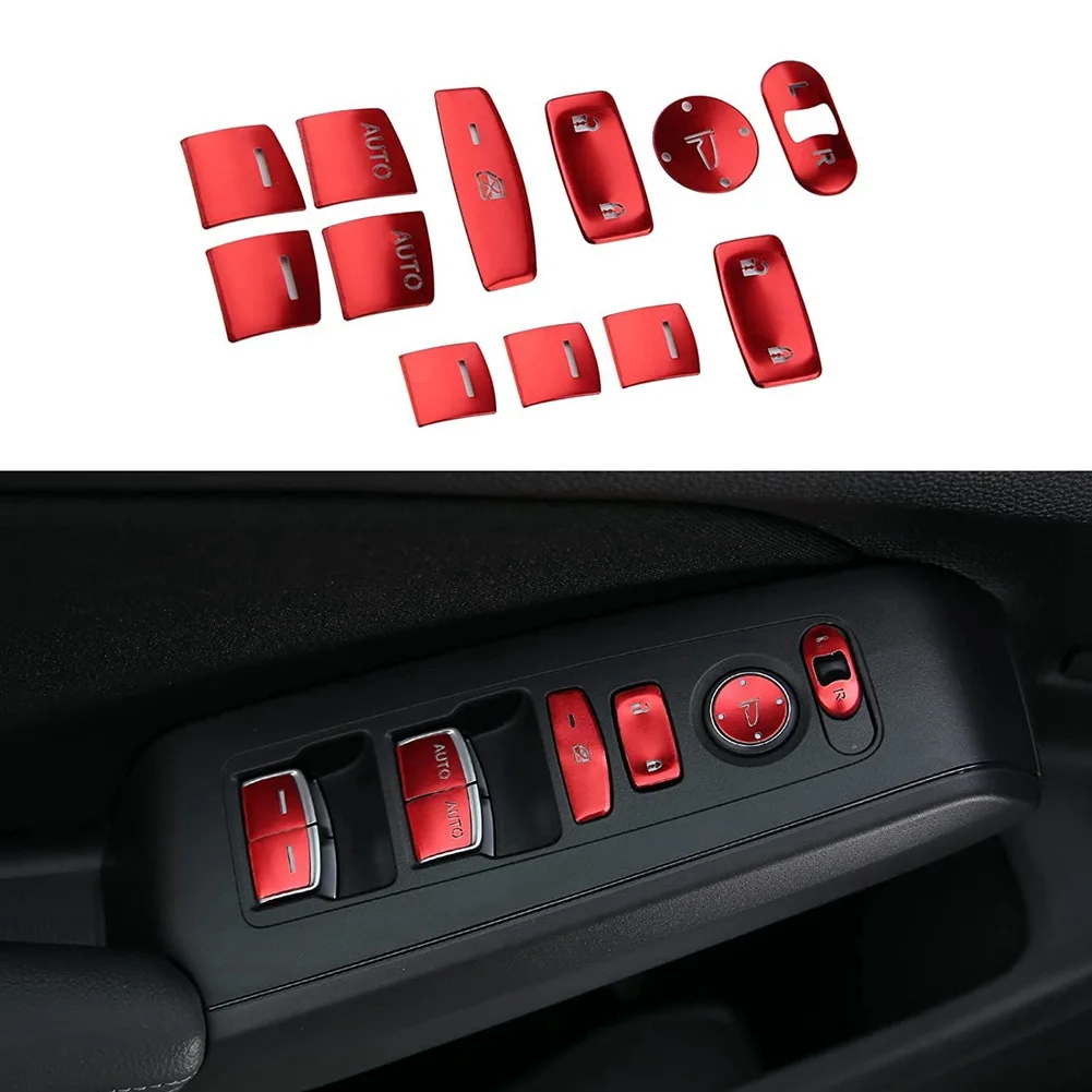 12PCS for 11Th Gen Honda Civic 2022 Armrest Door Window Lift Button Cover Trim Decoration Sticker Car