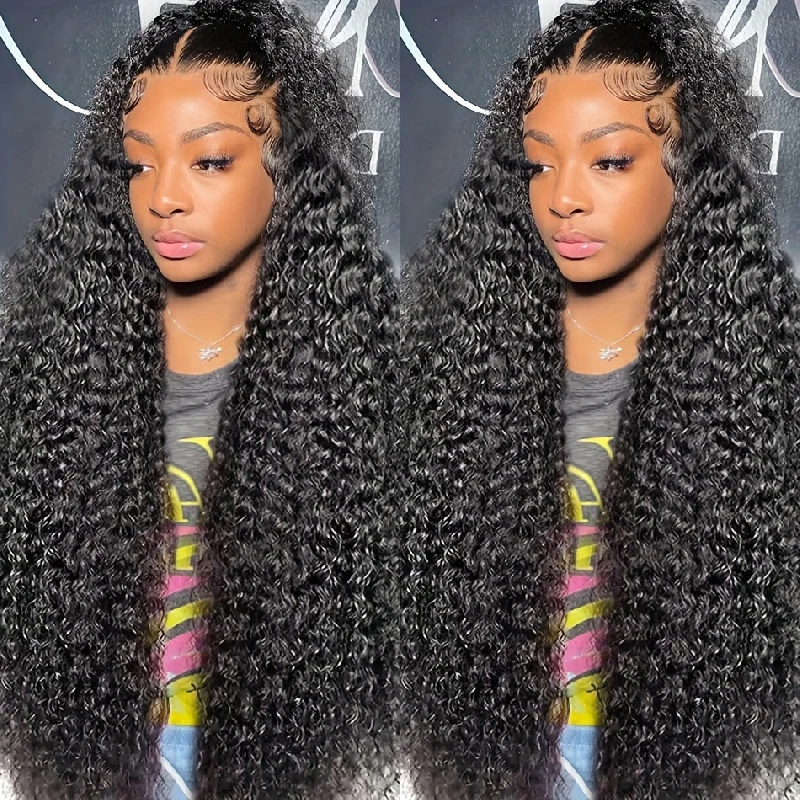 Deep Wave 13x4 Lace Frontal Wig 30 inch HD Lace Front Curly Wigs Loose Wave 40 inch Guleless Wigs Human Hair Ready to Wear