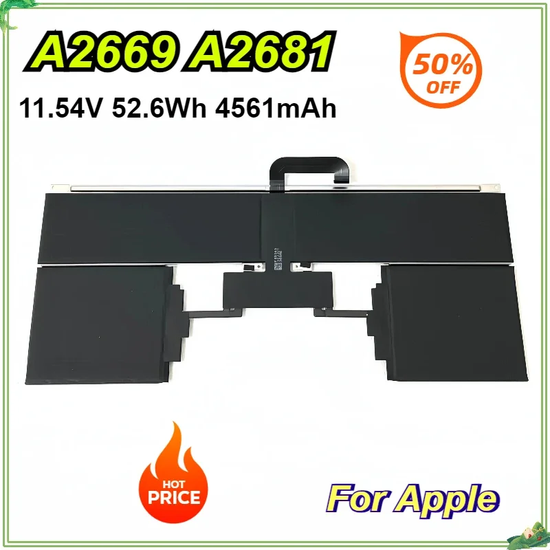 A2669 A2681 New Laptop Battery for Apple MacBook Air 13 Inch M2 2022 Year A3113 2024 Year 11.54V 52.6Wh 4561mAh