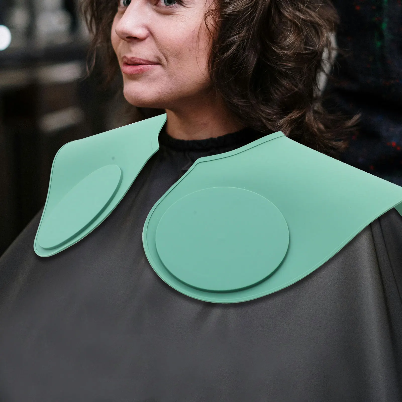 

Silicone Cutting Collar Large Size Anti Hair Breakage Salon Cape Stylist Protector Throttle Proof Shawl Dye Perming Tool Hair