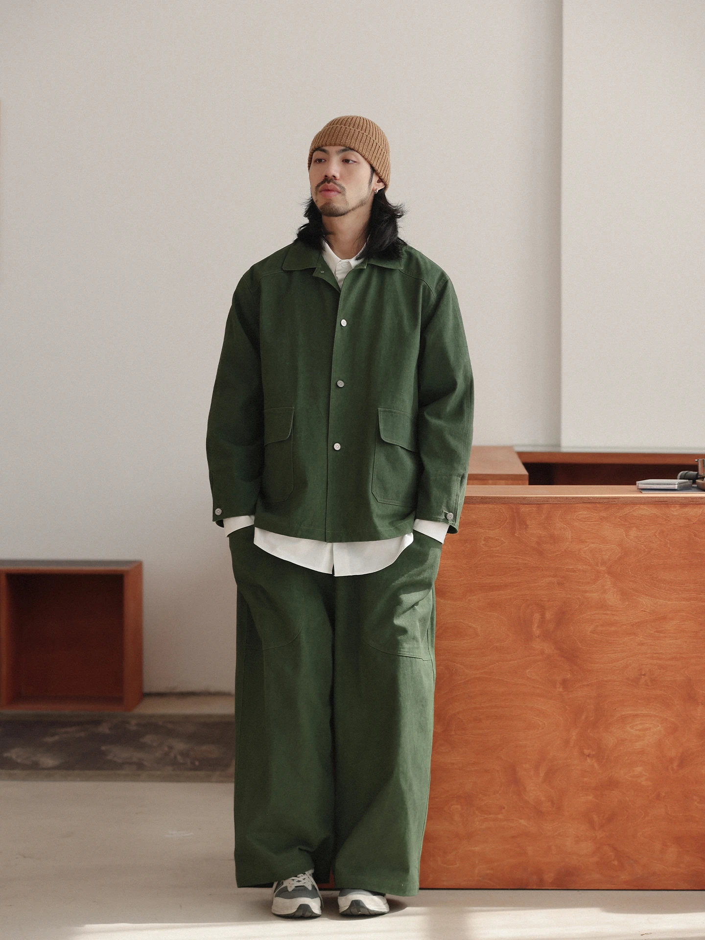 

Мужское хлопковое пальто Noears Autumn без пуговиц, свободного кроя, с длинными рукавами, винтажный дизайн, эффект потертости, ретро-стиль