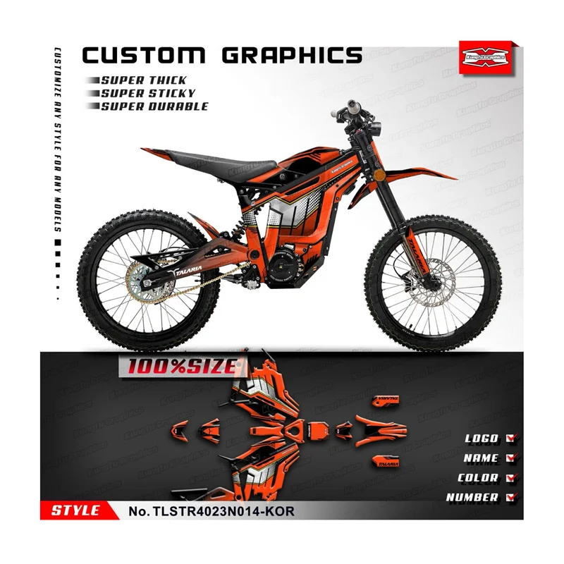 Customization Vinyl Wrap Motocross Stickers Motorcycle Decal Kit for Talaria Sting R MX L1E SX eBike