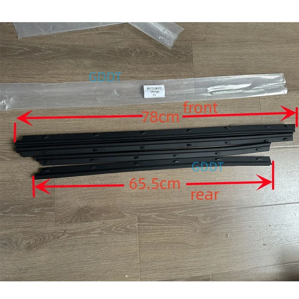 4 Pcs Inner Window Glass Rubber for Toyota Hilux 2005-2014 Weatherstrip for Hilux Glass Inner Laminate 68172-0K010 78cm 65cm