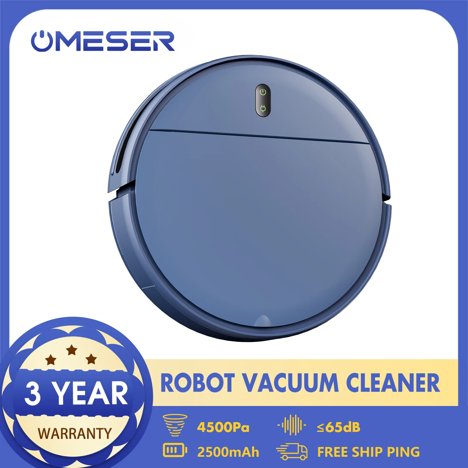 OMESER-Robot aspirador con potencia de 15kPa, carga automática, Control por aplicación, tanque de agua, fregado húmedo, barredora eléctrica