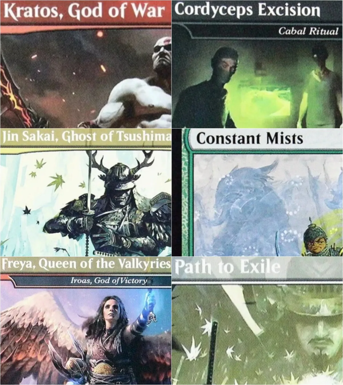 SLD "Chain of Vapor/ Path to Exile / Constant Mists" Proxy-Karten Hochwertige Brettspiel-Sammelkarten