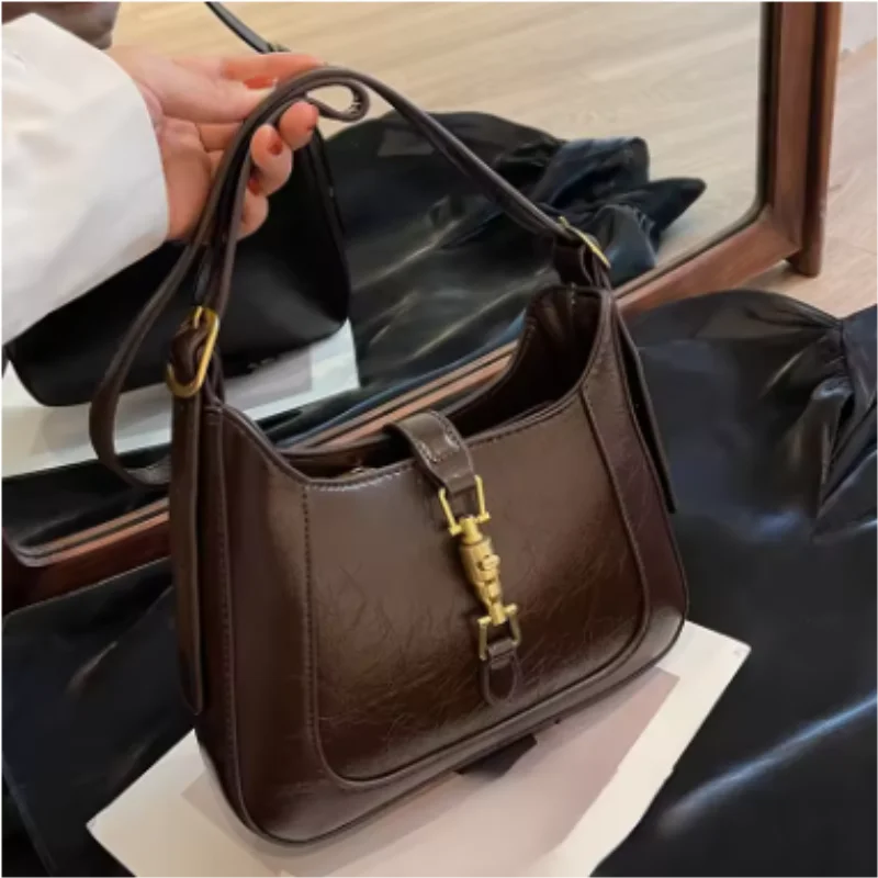 

Luxury Brand Purses and Handbag Top End Quality Designer Leather Shoulder Crossbody Bag for Women 2025 Fashion Underarm Girl Sac