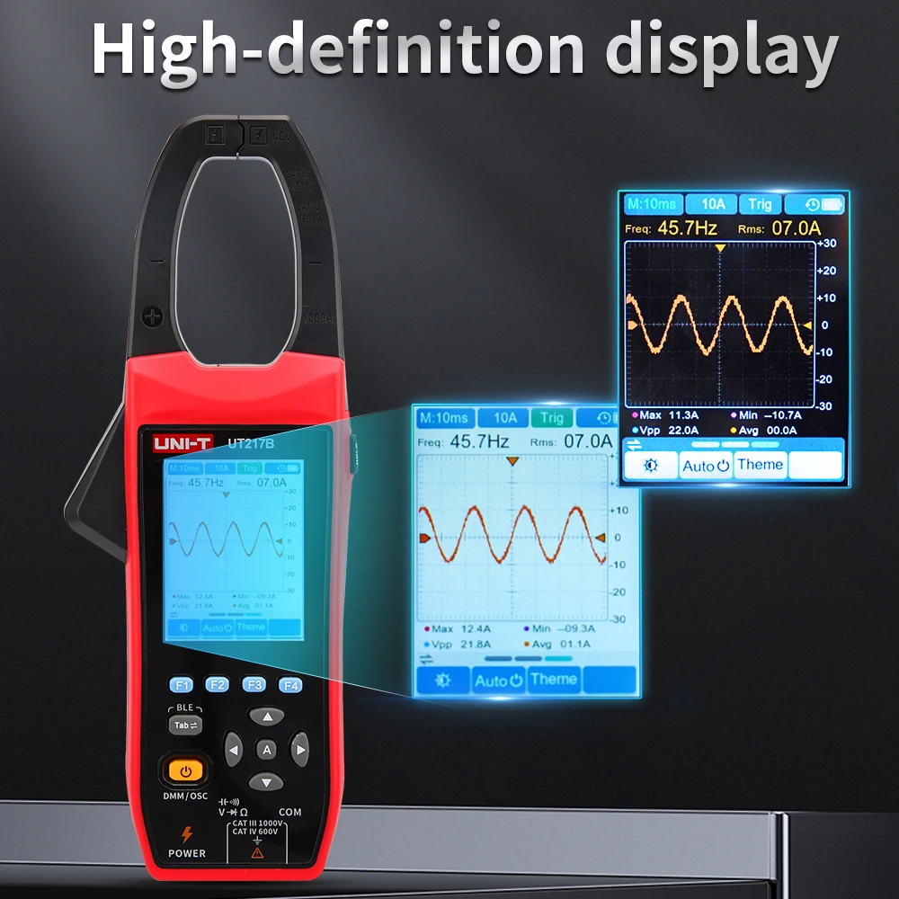 UNIT UT217B 3 in 1 1000A AC/DC Clamp Meter+ Oscilloscope Bluetooth