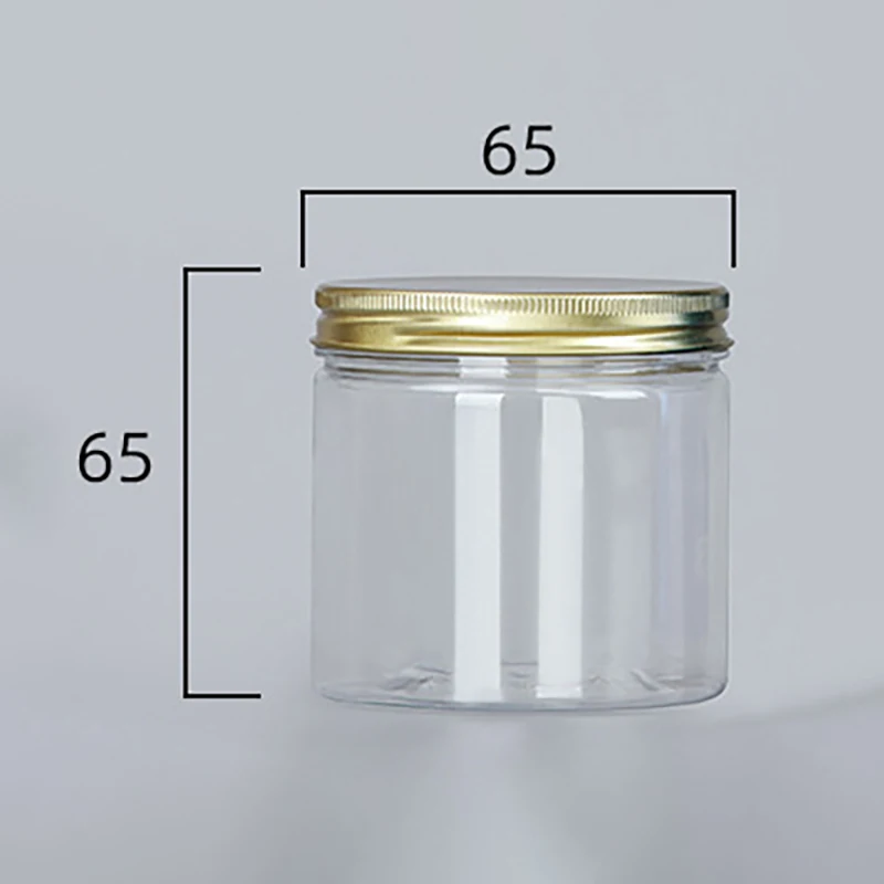 15 Sizes Clear Plastic Jar With Pink Aluminum Lids 1 15 Sizes Clear Plastic Jar With Pink Aluminum Lids 1