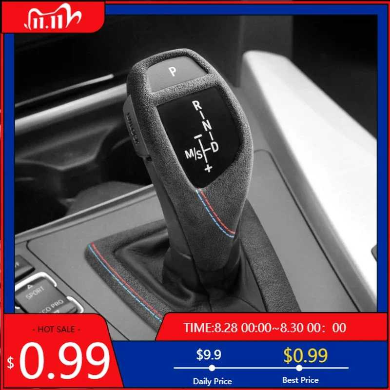

Interior Mouldings Car Gear Shift Knob Panel For BMW F20 F30 F10 F31 F32 F36 F34 F22 X3 X4 X5 X6 Made of Alcantara Cover Trim In