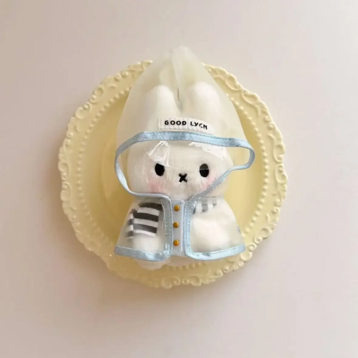 Kawaii Miffy Regenmantel Kleiner Hase Schlüsselanhänger Taschenanhänger Plüschpuppe Geschenk für jemanden Sonstiges Schulranzen Mädchen-Accessoire – Detail 2