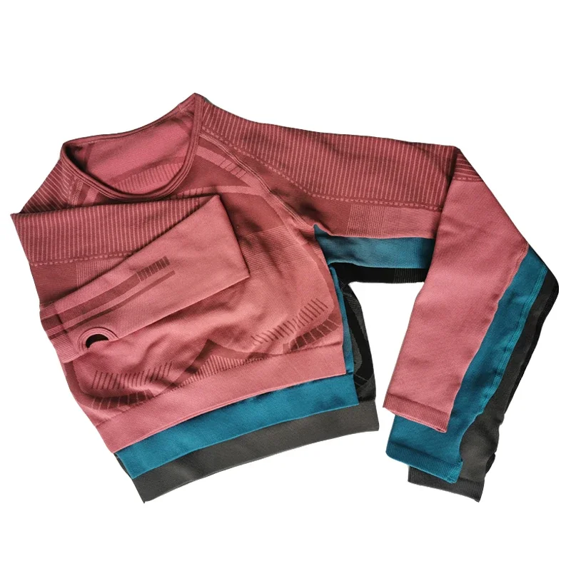 Nepoagym GEO Workout Shirts for Women Long Sleeve Yoga Tops Women Super Stretchy Crop Top Breathable Fitness Seamless Top