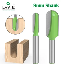 LAVIE-Ball Nose Router Bit Set, fresa redonda para madeira, ferramentas de carboneto sólido, CNC Radius Core Box, 8mm Shank, C08044, 1Pc