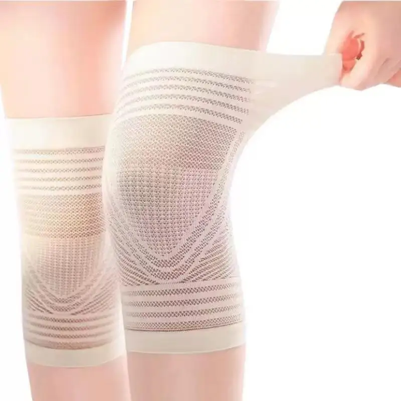 1Pair Warm Knee Brace Summer Knee Cover Breathable Non-slip Joint Pain Relief Compression Kneepads Air Conditioning Thin