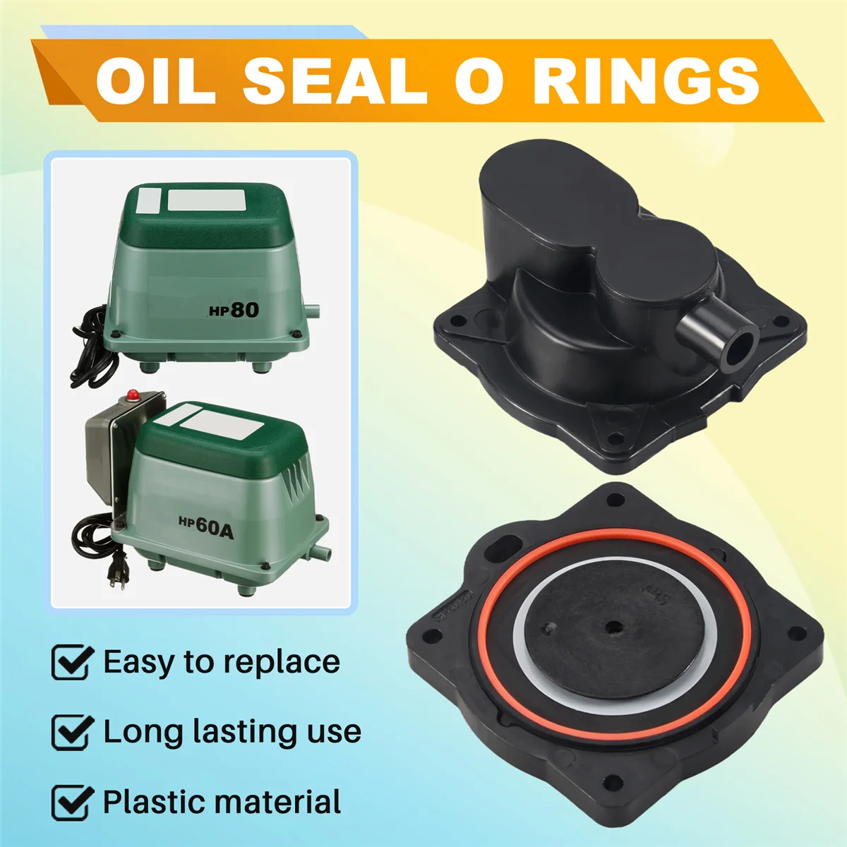 New HP60/80 Air Pump Rebuild Complete Kit for Hiblow HP 80 HP 60